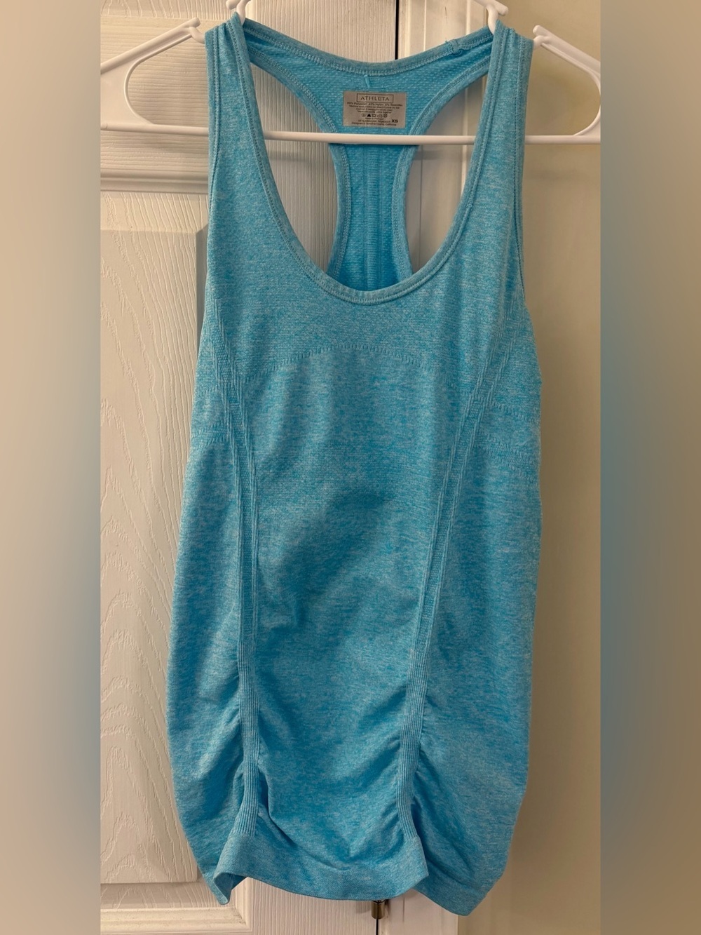 Athleta Blue Seamless Racerback Workout Tank Top